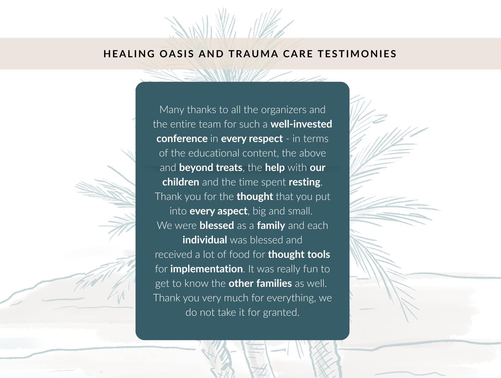 A Place Where Healing Begins - HaTikva Project